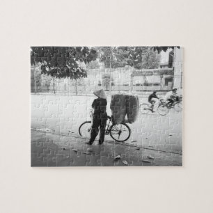 Hanoi Vietnam, Bicyle Delivery Woman (NR) Jigsaw Puzzle