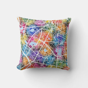 Hanoi Vietnam City Map Cushion