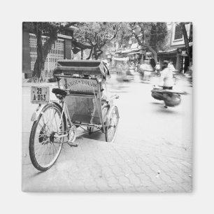 Hanoi Vietnam, Cyclo in Old Hanoi Magnet