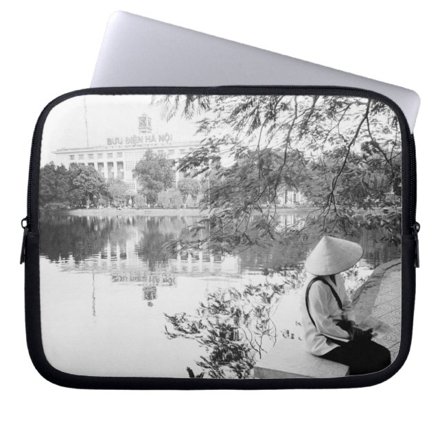 Hanoi Vietnam, Hoan Kiem Lake View (NR) Laptop Sleeve (Front)