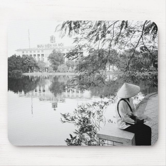Hanoi Vietnam, Hoan Kiem Lake View (NR) Mouse Pad (Front)