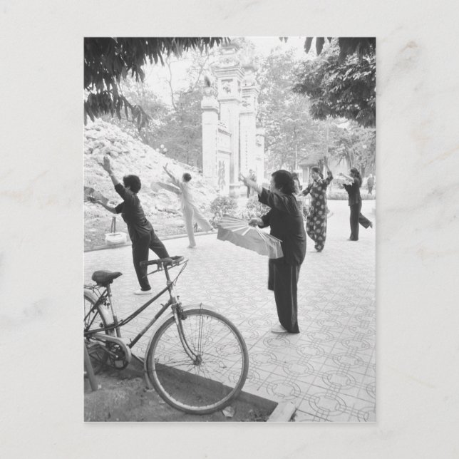 Hanoi Vietnam, Morning Excercises by Hoan Kiem Postcard (Front)