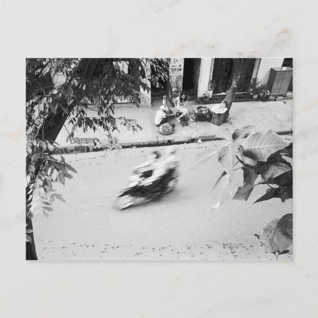 Hanoi Vietnam, Motorbike in Old Hanoi Postcard (Front)