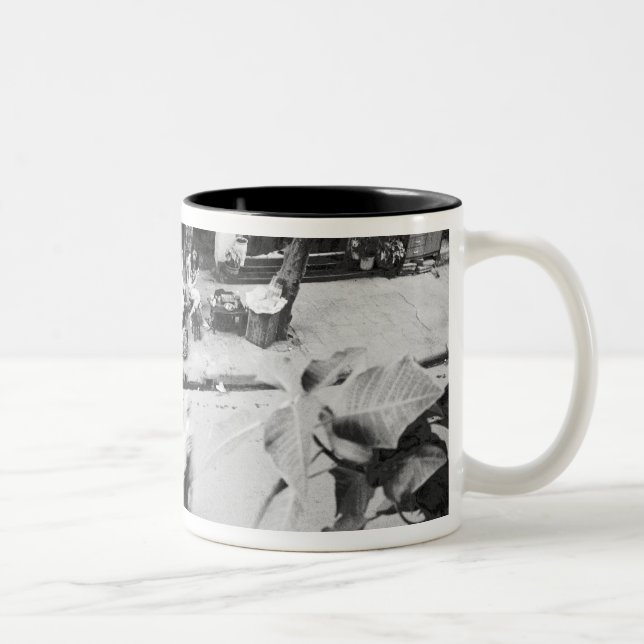 Hanoi Vietnam, Motorbike in Old Hanoi Two-Tone Coffee Mug (Right)