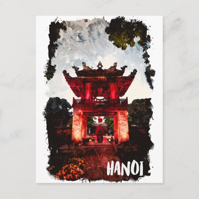 Hanoi Vietnam Temple of Literature Postcard (Front)