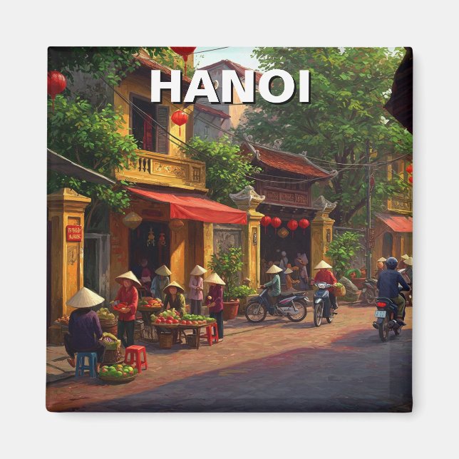 Hanoi Vietnam Travel Magnet (Front)