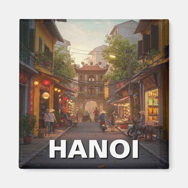 Hanoi Vietnam Travel Magnet (Front)
