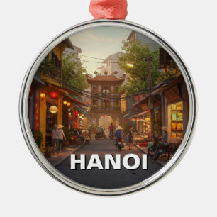 Hanoi Vietnam Travel Metal Ornament