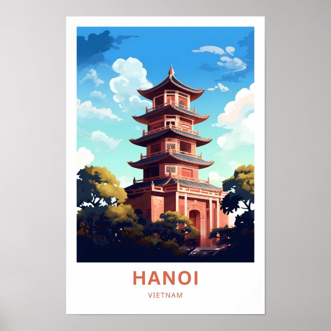 Hanoi Vietnam Travel Print (Front)