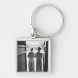 Hanoi Vietnam, Women in Traditional Dress Temple Key Ring