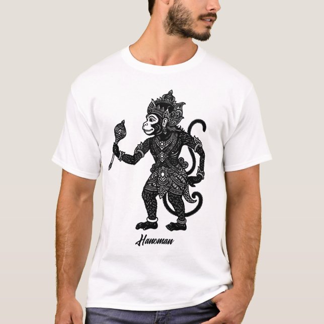 Hanoman Wayang Kulit Puppet Shadow  T-Shirt (Front)