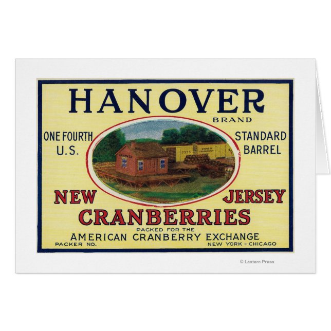 Hanover Brand Cranberry Label (Front Horizontal)