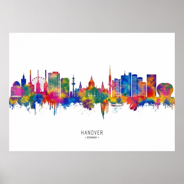 Hanover Germany Skyline Poster (Front)