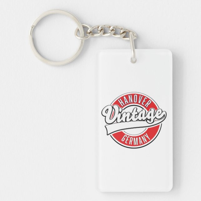Hanover Germany vintage style logo. Key Ring (Front)