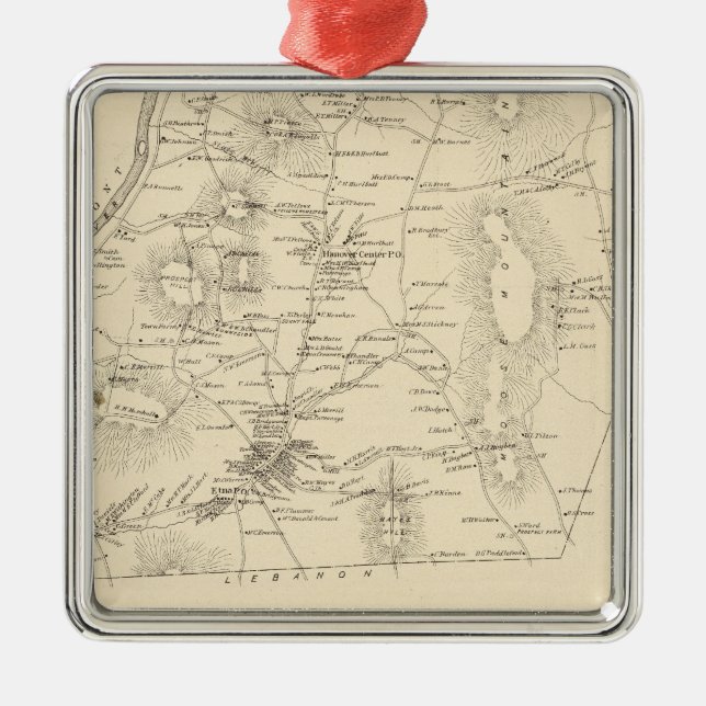 Hanover, Grafton Co Metal Tree Decoration (Front)