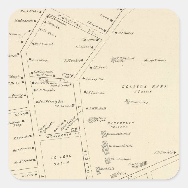 Hanover PO Square Sticker (Front)