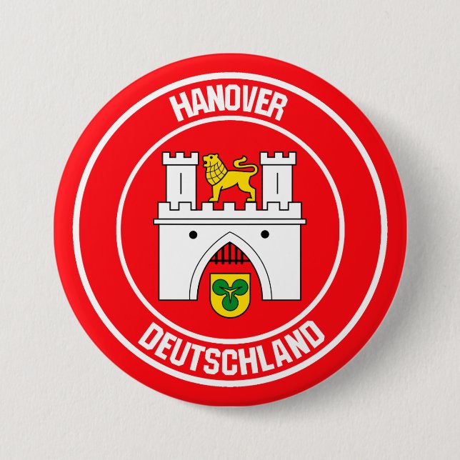 Hanover Round Emblem 7.5 Cm Round Badge (Front)