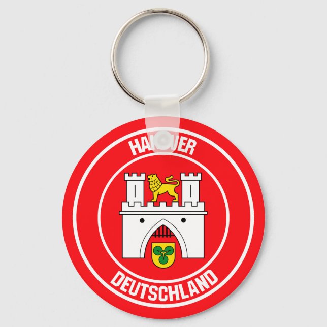 Hanover Round Emblem Key Ring (Front)