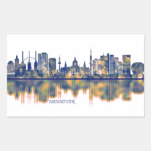 Hanover Skyline Rectangular Sticker