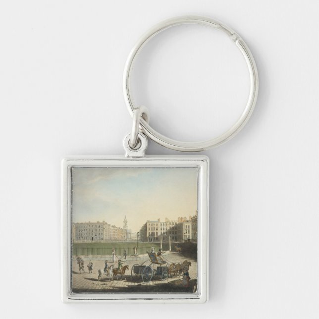 Hanover Square, engraved by Robert Pollard (1755-1 Key Ring (Front)