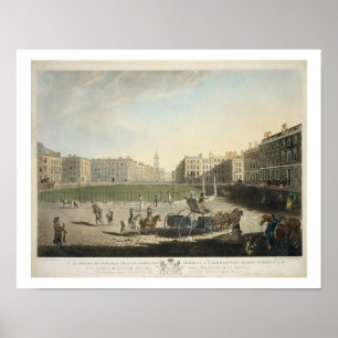 Hanover Square, engraved by Robert Pollard (1755-1 Poster