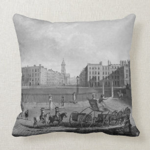Hanover Square, from a set of four views of London Cushion