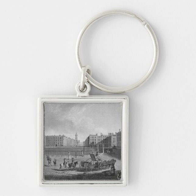 Hanover Square, from a set of four views of London Key Ring (Front)
