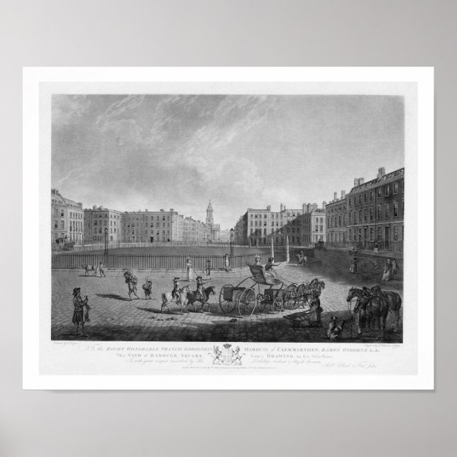Hanover Square, from a set of four views of London Poster (Front)