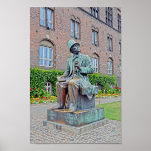 Hans Christian Andersen Statue, Copenhagen Poster