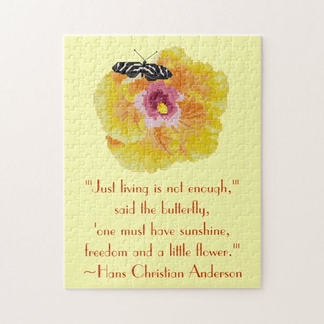 Hans Christian Anderson Butterfly Quote Jigsaw Puzzle (Vertical)