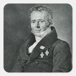 Hans Christian Orsted, engraved by Kaufmann Square Sticker