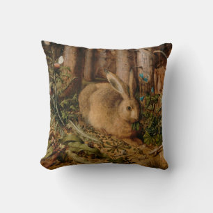 Hans Hoffmann A Hare In The Forest Cushion