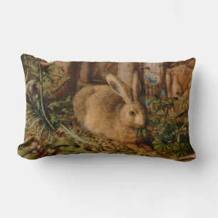 Hans Hoffmann A Hare In The Forest Lumbar Cushion