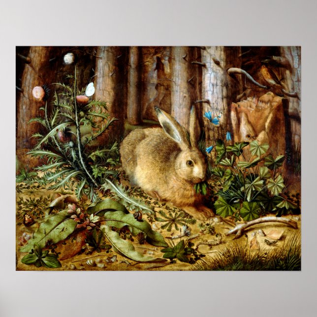 Hans Hoffmann A Hare in the Forest Poster (Front)