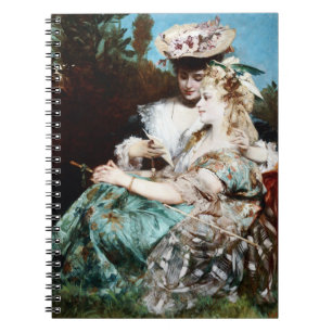 Hans Makart, The love letter (1875) Notebook