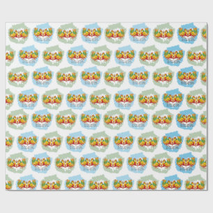 Hansa Puttuwa – Two Entwined Swans Wrapping Paper