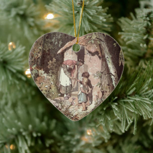 Hänsel and Gretel - Brothers Grimm Fairytale Ceramic Ornament