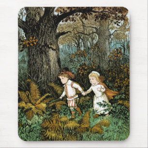 Hansel and Gretel Illustration Mouse Pad