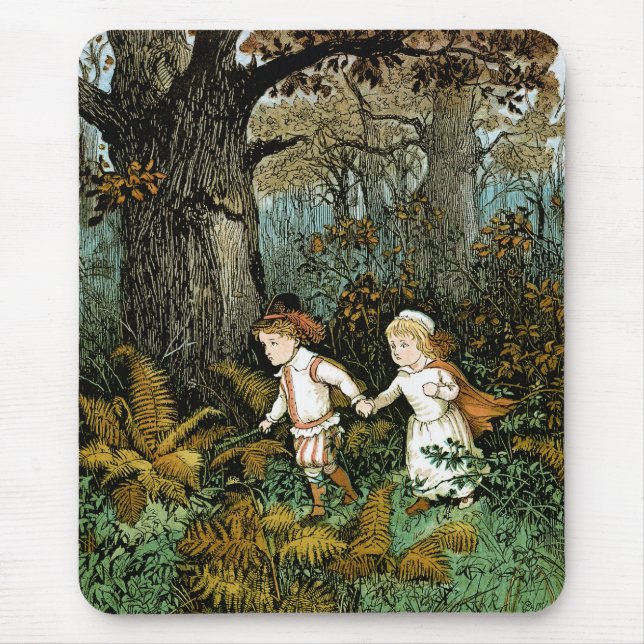 Hansel and Gretel Illustration Mouse Pad (Front)