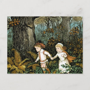 Hansel and Gretel Illustration Postcard