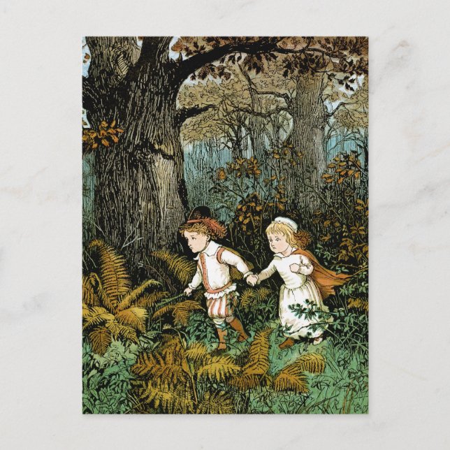 Hansel and Gretel Illustration Postcard (Front)