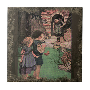 Hansel and Gretel Into the Forest Ceramic Tile