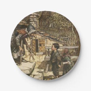 Hansel & Gretel Paper Plates -Classic Illustration
