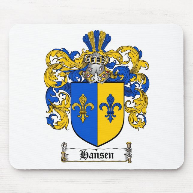 HANSEN FAMILY CREST -  HANSEN COAT OF ARMS MOUSE PAD (Front)
