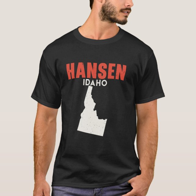 Hansen Idaho USA State America Travel Idahoan  T-Shirt (Front)