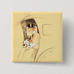 Hansom Cab 15 Cm Square Badge