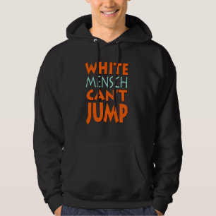 Hanukah Mensch Can T Jump Funny Jewish Retro 90s S Hoodie