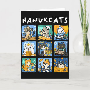Hanukcats Hanukkah Cat Menorah Jewish Chanukah Gif Card