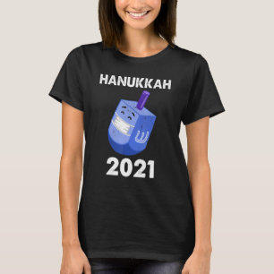 Hanukkah 2021 Dreidel With Mask Jewish Holiday Cha T-Shirt