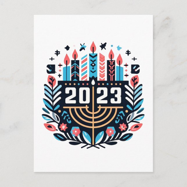 Hanukkah 2023 postcard (Front)
